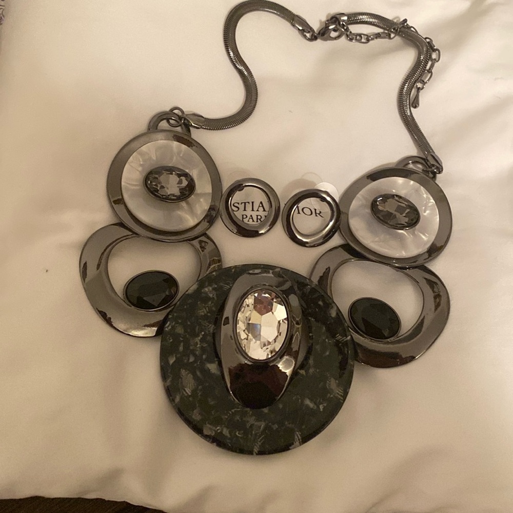 Earrings and necklace